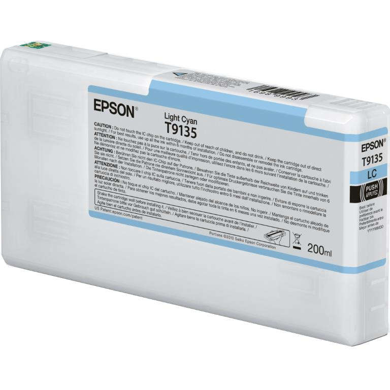 Epson SureColor SC-P5000 200-ml Light Cyan Standard Yield Printer Ink Cartridge Original C13T9135...
