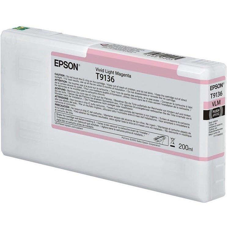 Epson SureColor SC-P5000 200-ml VIVID MAGNETA Light Magenta Standard Yield Printer Ink Cartridge ...