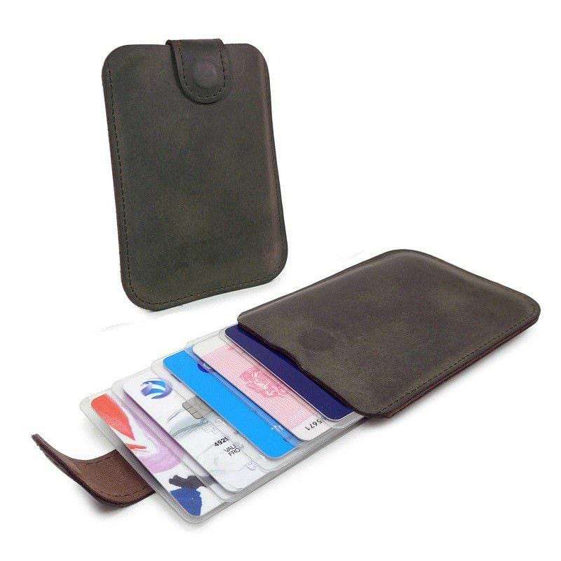Tuff-Luv Western Leather Credit Card Pull Ewallet - Brown C8_53
