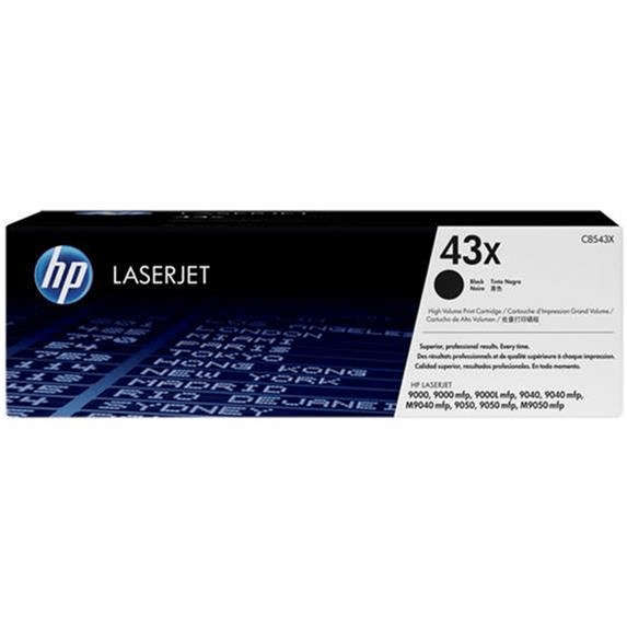HP 43X High Yield Black LaserJet Toner Cartridge Original C8543X Single-pack