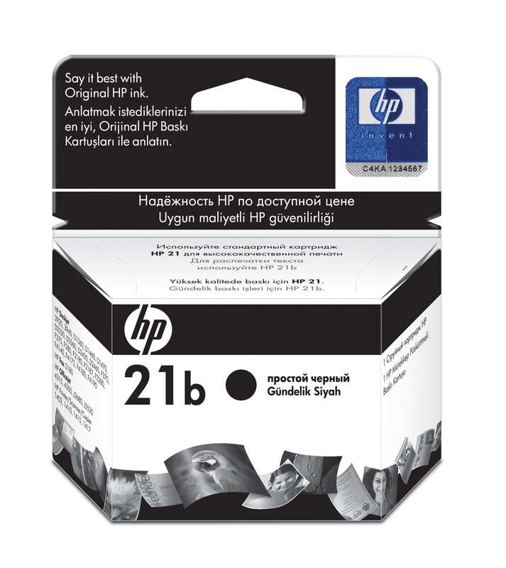 HP 21 Black Standard Yield Printer Ink Cartridge Original C9351AE Single-pack