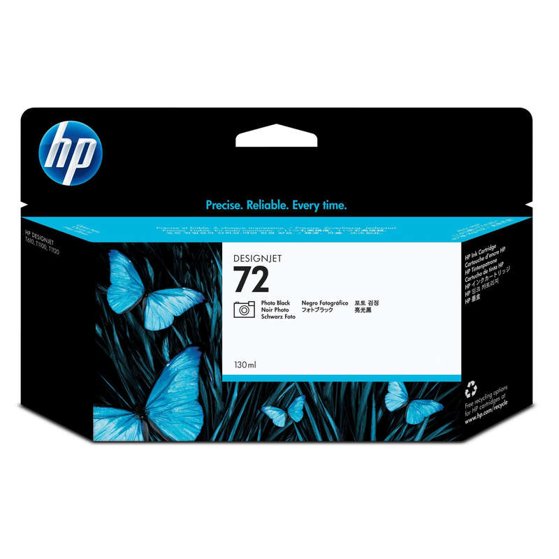 HP 72 130ml Black Photo Ink Cartridge Original C9370A Single-Pack
