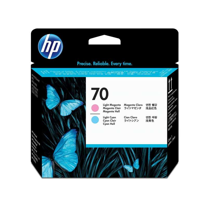 HP 70 DesignJet Light Magenta and Light Cyan Standard Yield Printhead Original C9405A Single-pack...