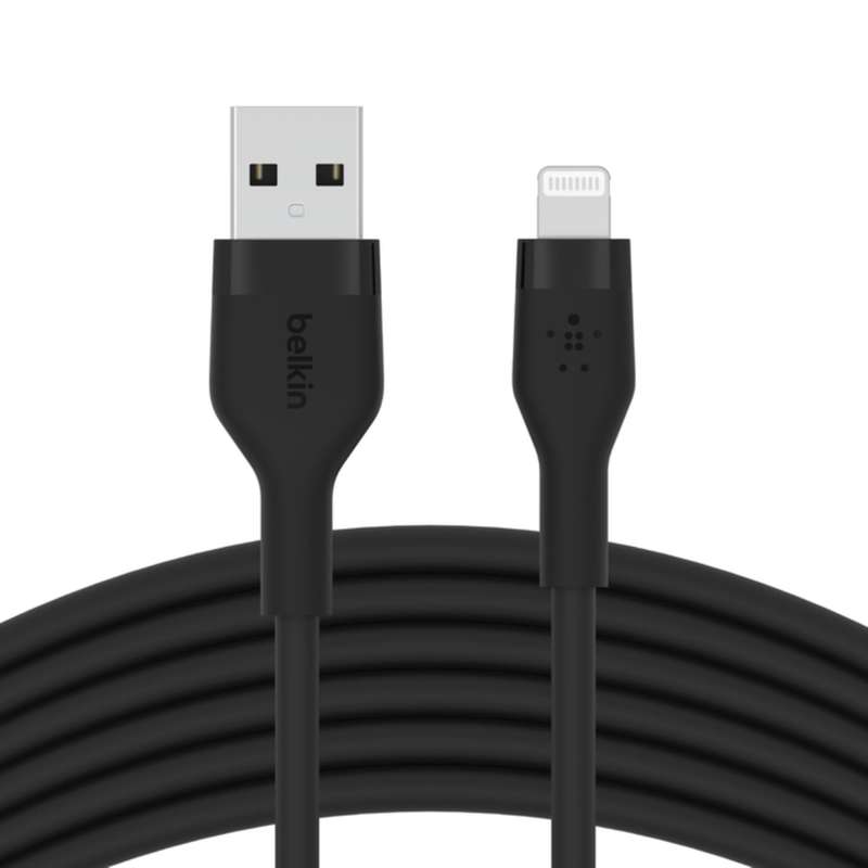 Belkin BoostCharge Flex USB-A Cable with Lightning Connector Black CAA008BT1MBK