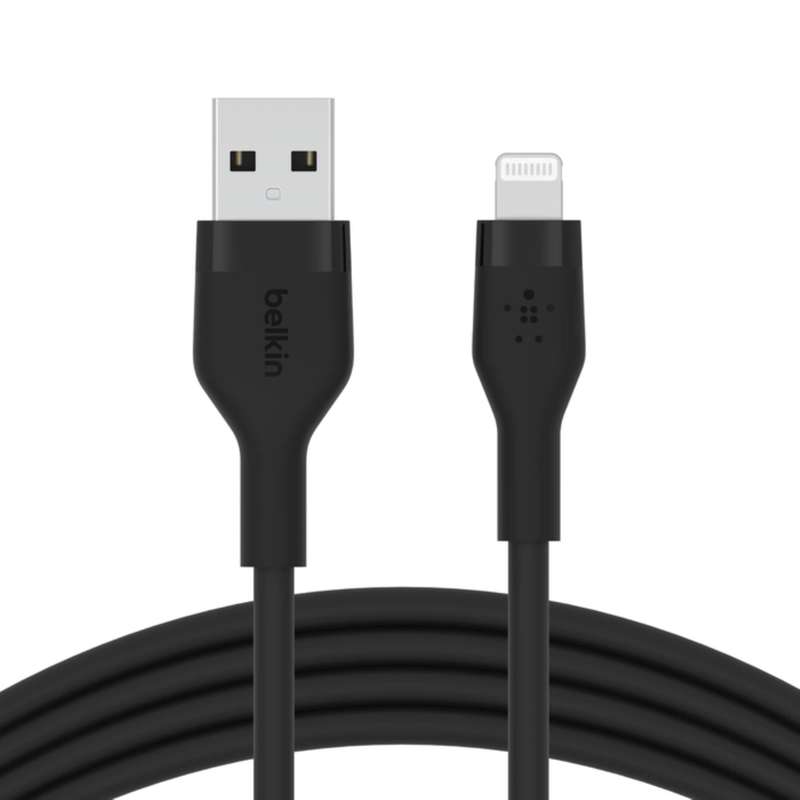 Belkin BoostCharge Flex USB-A Cable with Lightning Connector Black CAA008BT1MBK