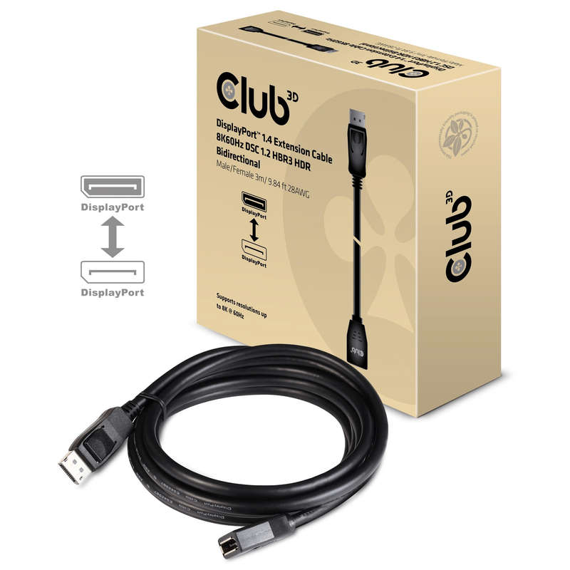 Club 3D DisplayPort 1.4 Extension Cable CAC-1023