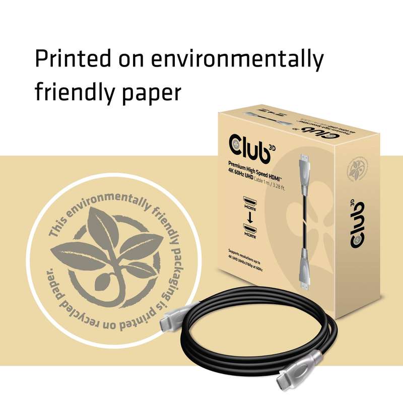 Club 3D CAC-1311 1m Premium High Speed HDMI 2.0 4K 60Hz UHD Cable