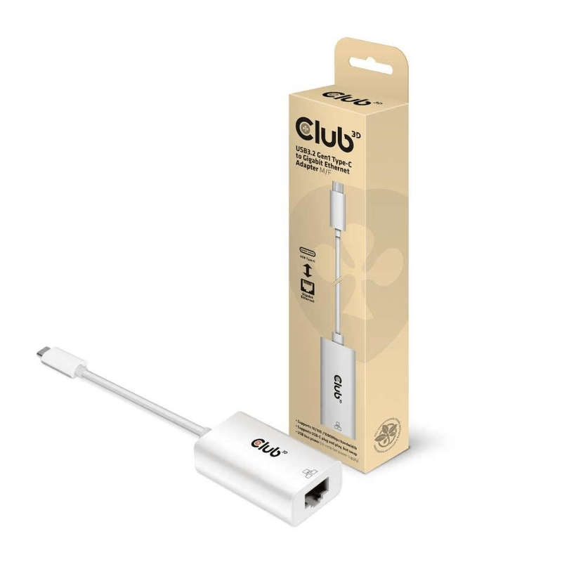 Club 3D CAC-1519 USB3.2 Gen1 Type-C to Gigabit Ethernet Adapter M/F