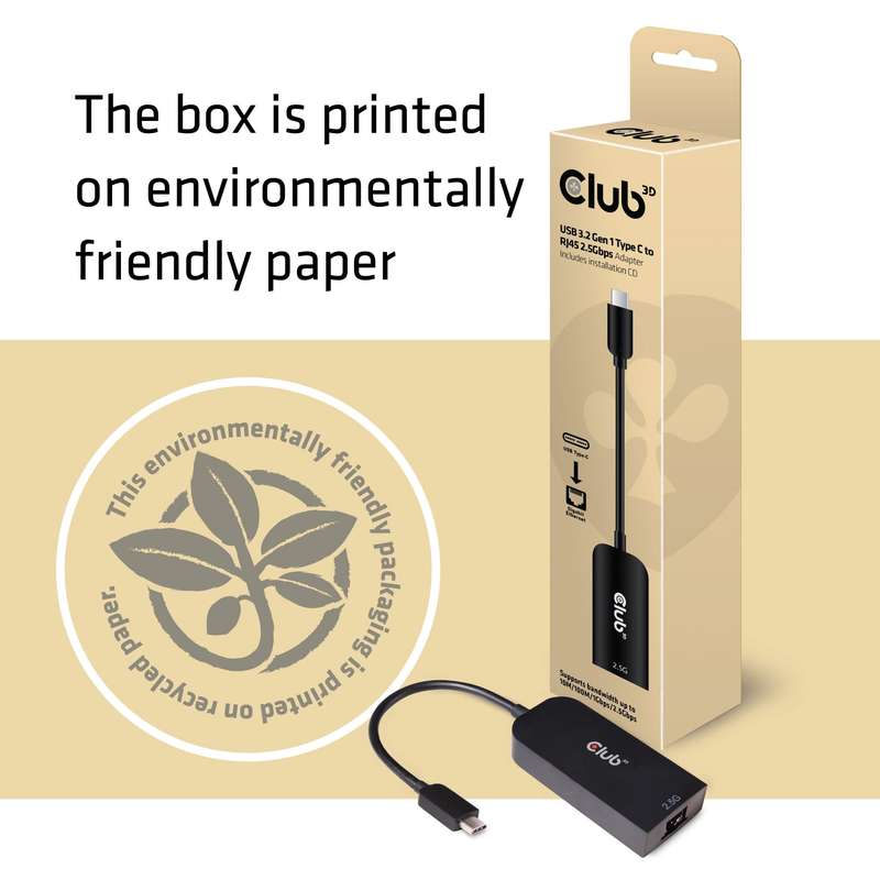 Club 3D Type-C to RJ45 2.5Gbps Adapter CAC-1520