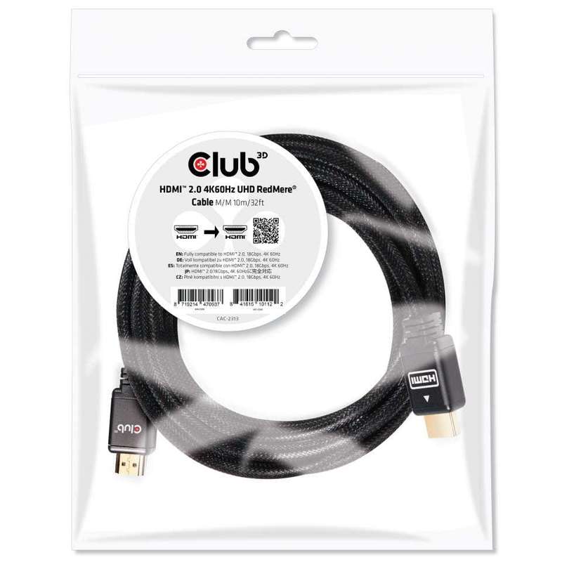 Club 3D CAC-2313 10m HDMI 2.0 4K 60Hz UHD Cable