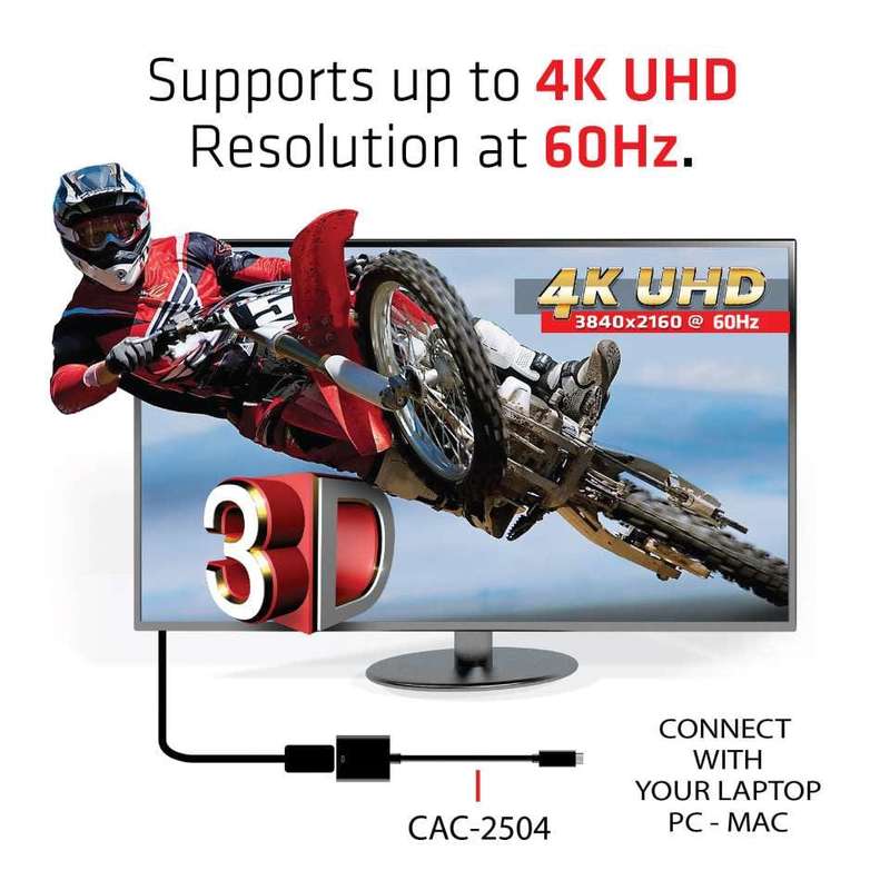 Club 3D CAC-2504 USB 3.1 Type C to HDMI 2.0 UHD 4K 60Hz Active Adapter