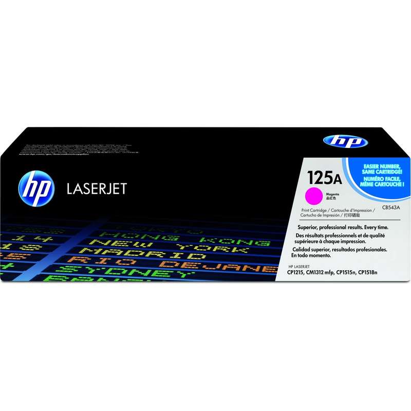 HP 125A Magenta Toner Cartridge 1,400 Pages Original CB543A Single-pack