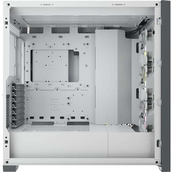Corsair iCUE 5000X RGB Tempered Glass Mid-Tower ATX PC Smart Case White CC-9011213-WW