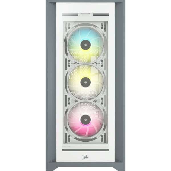 Corsair iCUE 5000X RGB Tempered Glass Mid-Tower ATX PC Smart Case White CC-9011213-WW