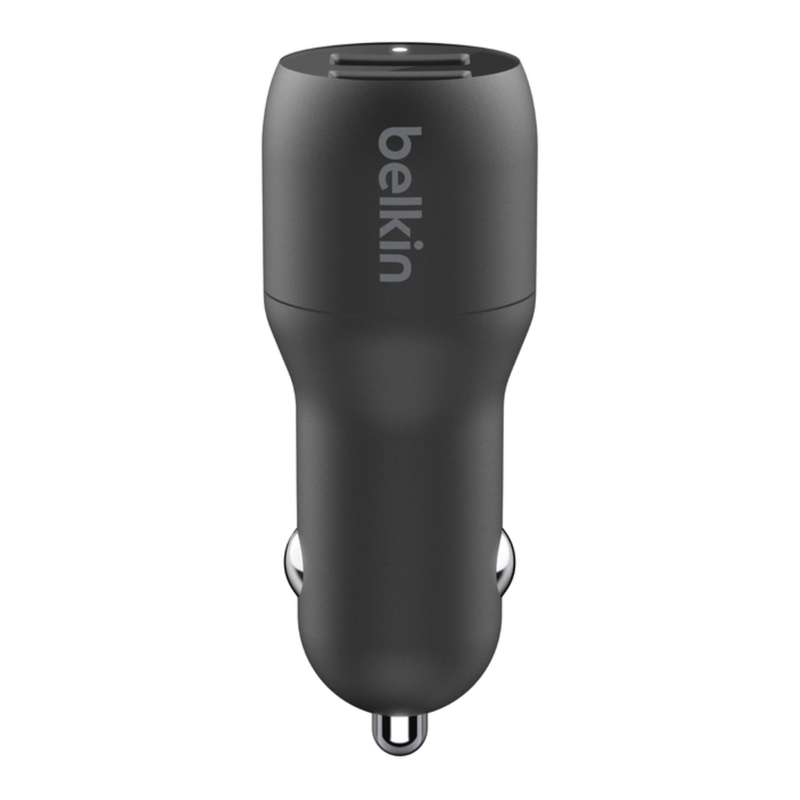 Belkin 24W Dual USB-A Car Charger - Black CCB001BTBK