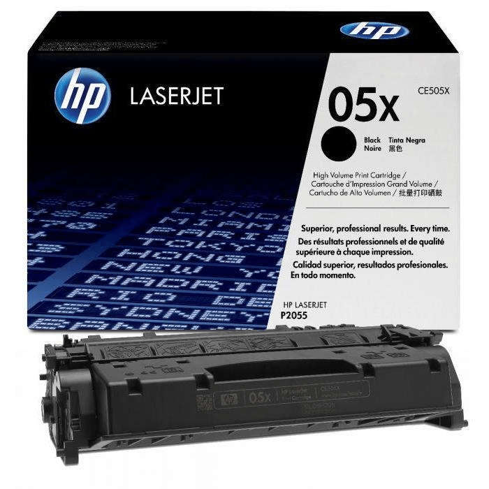 HP 05X Black High Yield Toner Cartridge 6,500 Pages Original CE505X Single-pack