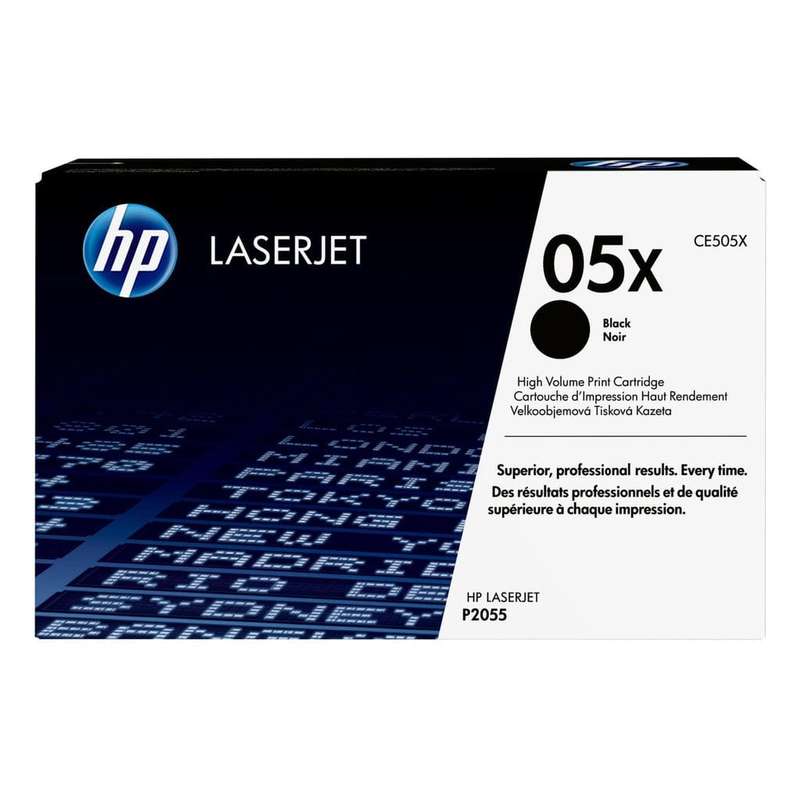 HP 05X Black High Yield Toner Cartridge 6,500 Pages Original CE505X Single-pack