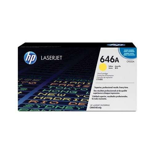 HP 646A Yellow Toner Cartridge 12,500 Pages Original CF032A Single-pack