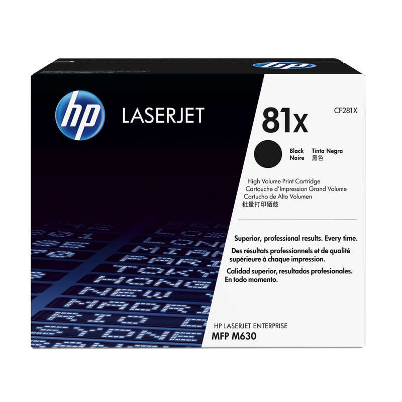 HP 81X Black High Yield Toner Cartridge 25,000 Pages Original CF281X Single-pack