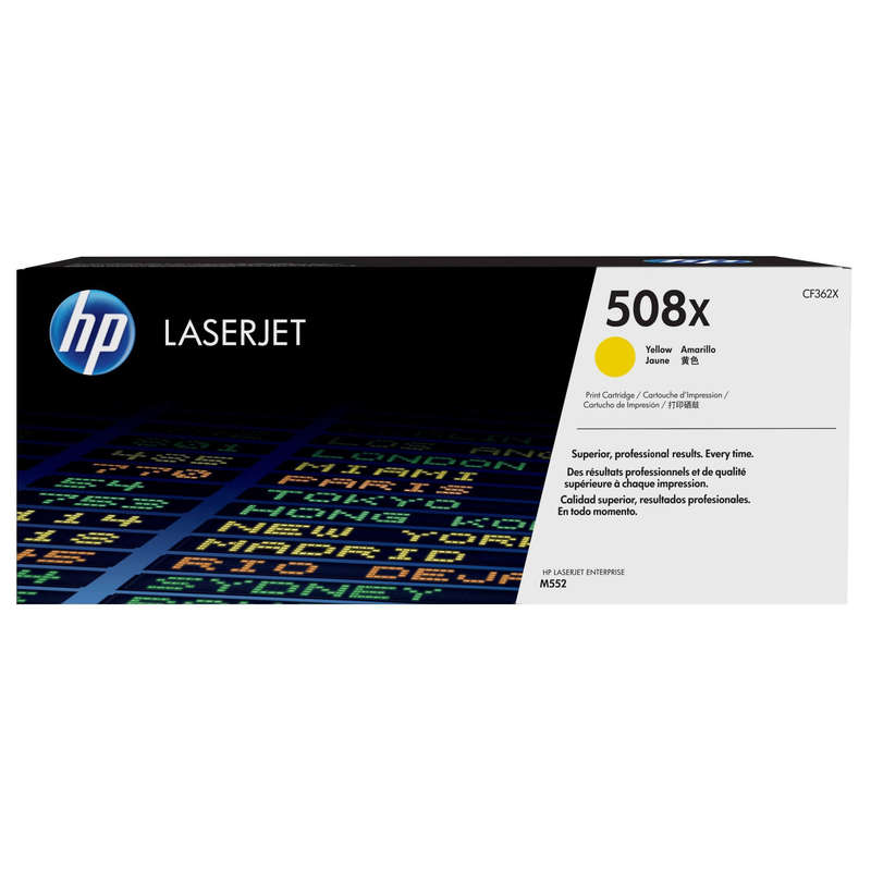 HP 508X Yellow High Yield Toner Cartridge 9,500 Pages Original CF362X Single-pack