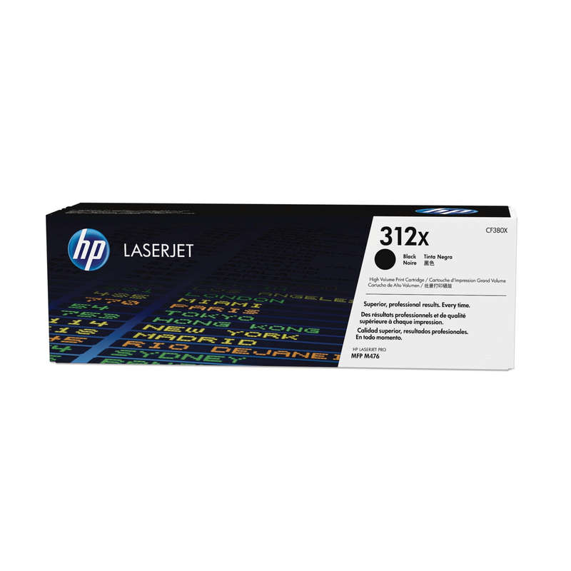 HP 312X Black High Yield Toner Cartridge 4,400 Pages Original CF380X Single-pack