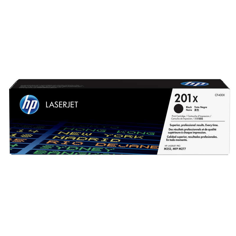 HP 201X Black High Yield Toner Cartridge 2,800 Pages Original CF400X Single-pack