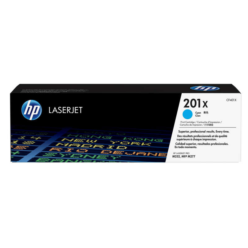HP 201X Cyan High Yield Toner Cartridge 2,300 Pages Original CF401X Single-pack