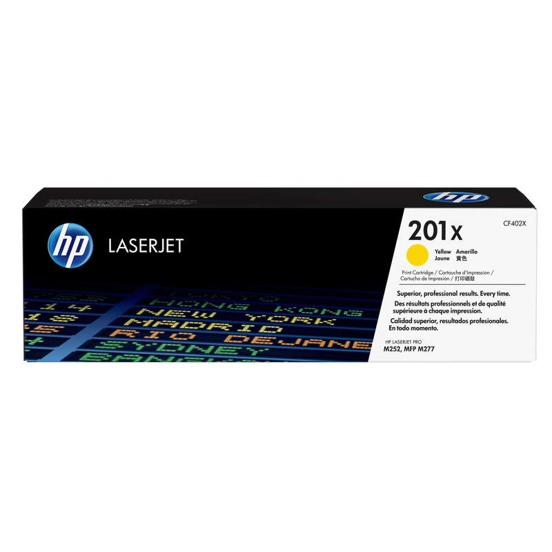 HP 201X Yellow High Yield Toner Cartridge 2,300 Pages Original CF402X Single-pack