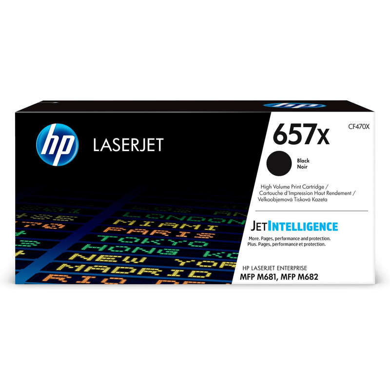 HP 657X Black High Yield Toner Cartridge 28,000 Pages Original CF470X Single-pack