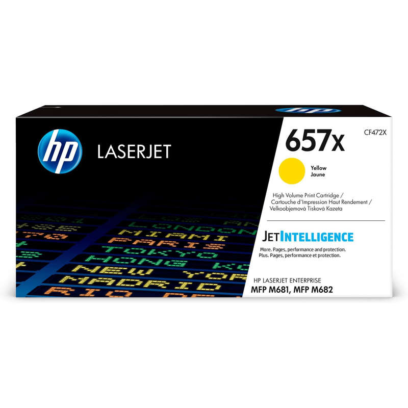 HP 657X Yellow High Yield Toner Cartridge 23,000 Pages Original CF472X Single-pack