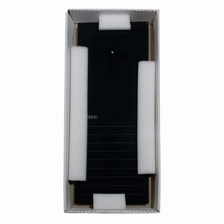 Parrot Glass Clock With Notes 200x580mm Black CG2058B