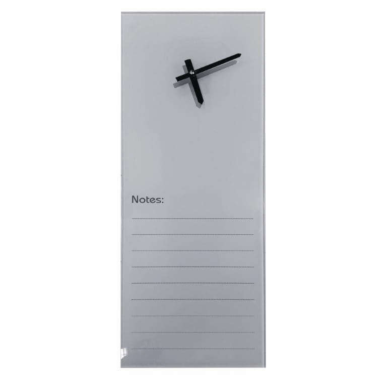 Parrot Glass Clock With Notes 200x 580mm Grey CG2058L