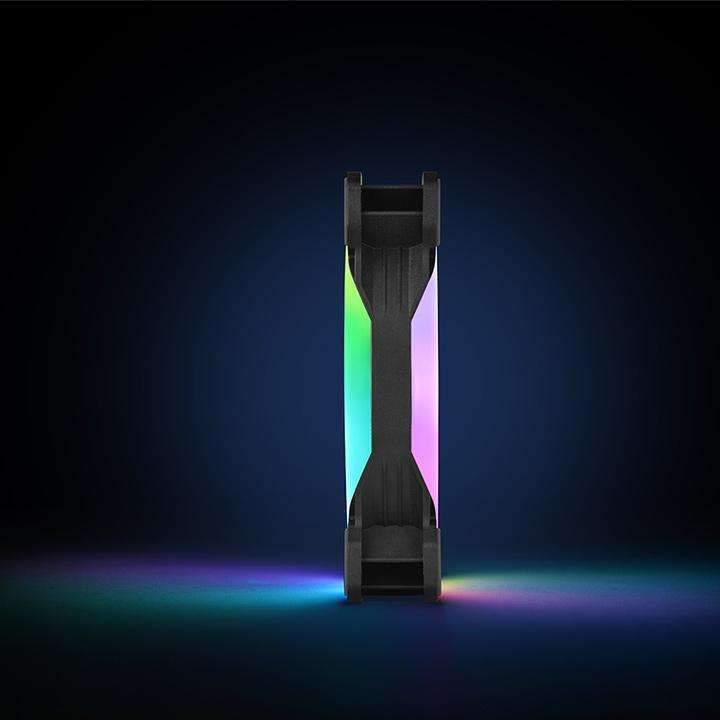 Thermaltake Riing Trio 12 LED RGB Radiator Fan TT Premium Edition Computer Case 120mm 1500rpm CL-...