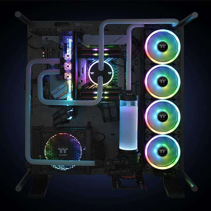 Thermaltake Riing Trio 14 RGB TT Premium Edition CPU Fan 140mm Black and Grey 1400rpm CL-F077-PL1...