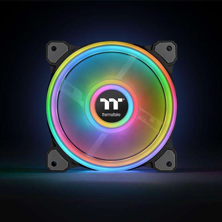 Thermaltake Riing Quad 12 RGB Computer Case Fan 120mm Black 1500rpm CL-F088-PL12SW-A
