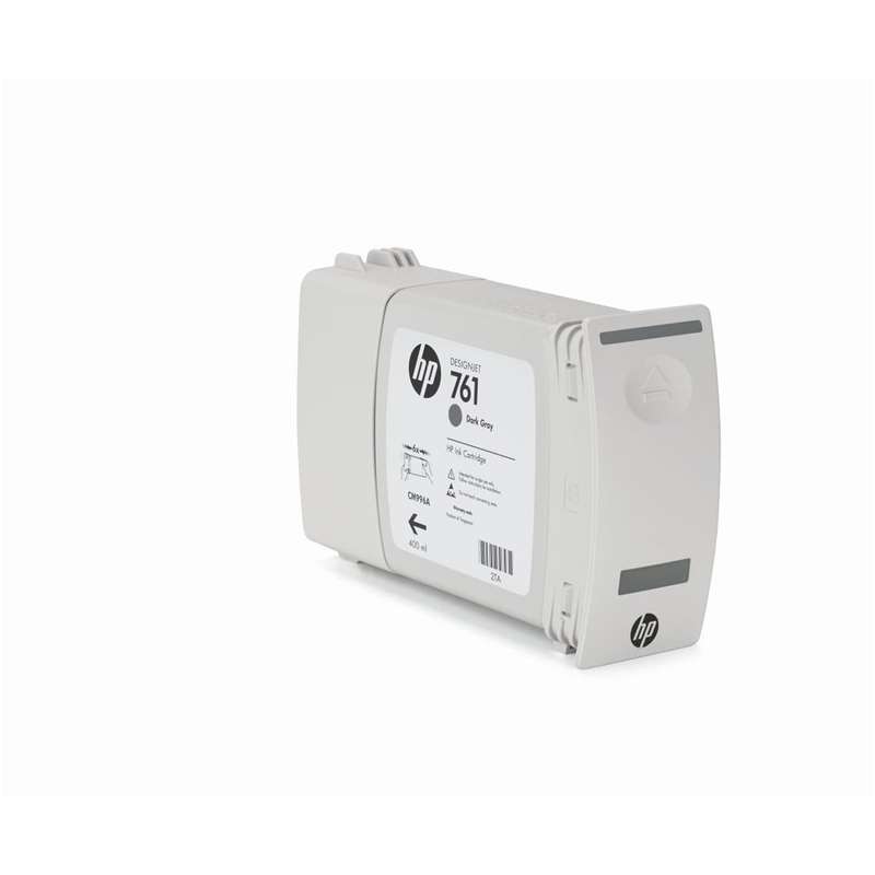 HP 761 400-ml DesignJet Dark Grey Printer Ink Cartridge Original CM996A Single-pack