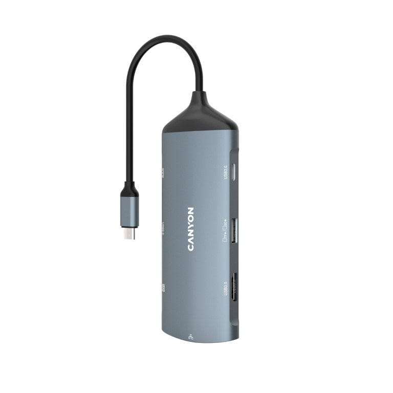 Canyon DS-15 8-in-1 USB-C Hub Dark Grey CNS-TDS15