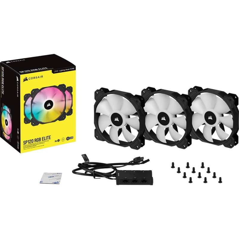 Corsair SP120 RGB ELITE Computer case Fan 12 cm Black 3 pc(s)