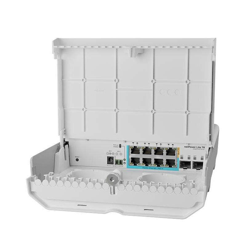 MikroTik netPower Lite 7 PoE input 1 output 2 SFP+ GPEN Switch CSS610-1Gi-7R-2S+OUT RB-NETPOWERL7R