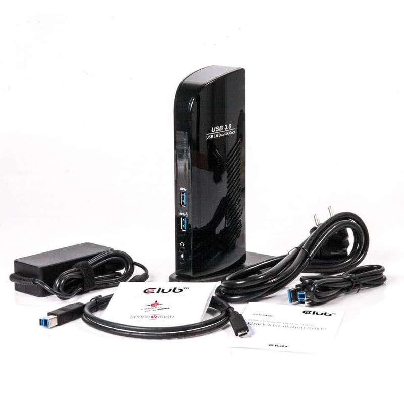 Club 3D USB3.0 Dual Display 4K60Hz Docking Station CSV-1460