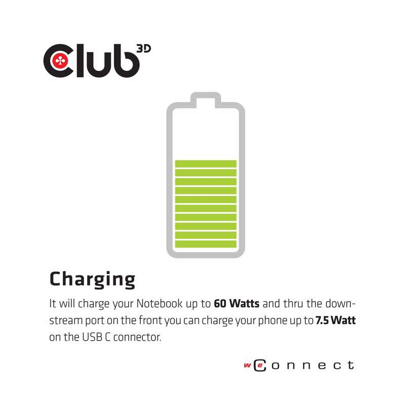 Club 3D Port Replicator Docking Station Black CSV-1562