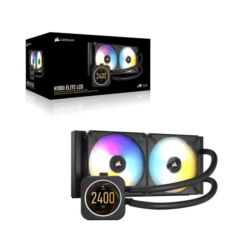 Corsair iCUE H100i Elite LCD Display 240mm Liquid CPU Cooler CW-9060061-WW