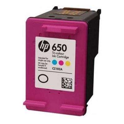 HP 650 Cyan Magenta Yellow Printer Ink Cartridge Original CZ102AK Single-pack