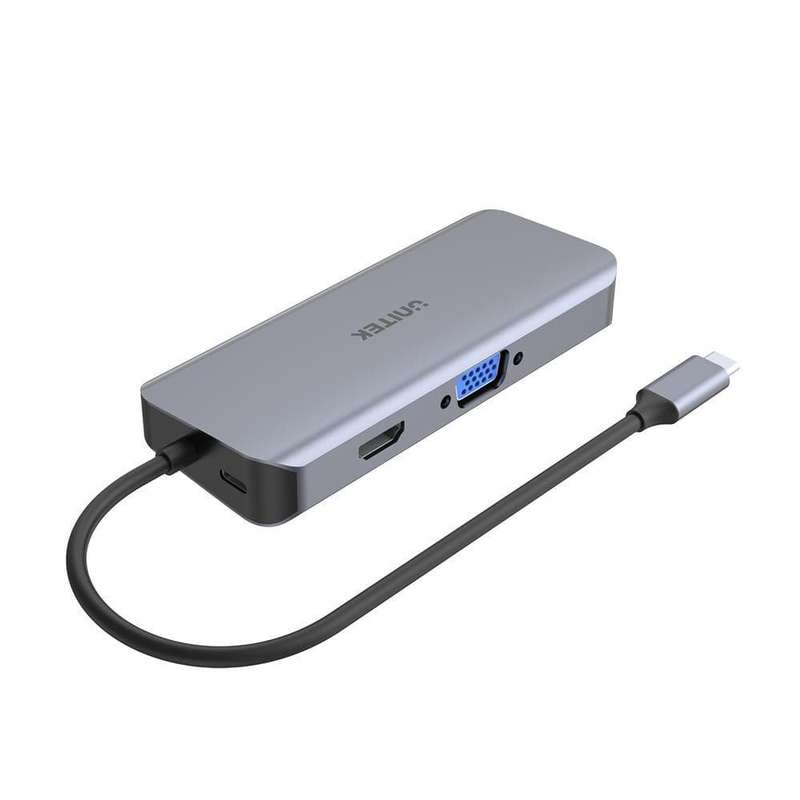 UNITEK D1026B interface hub USB 3.2 Gen 1 (3.1 Gen 1) Type-C 5000 Mbit/s Grey