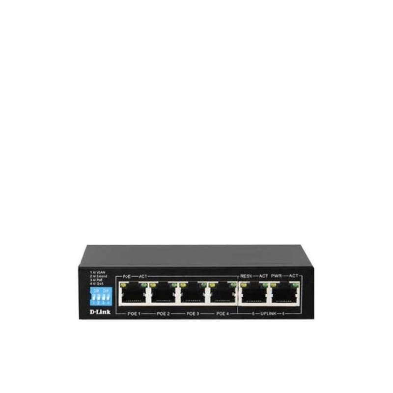 D-Link 6-Port Gigabit Long Range PoE Unmanaged Switch DGS-F1006P-E/E