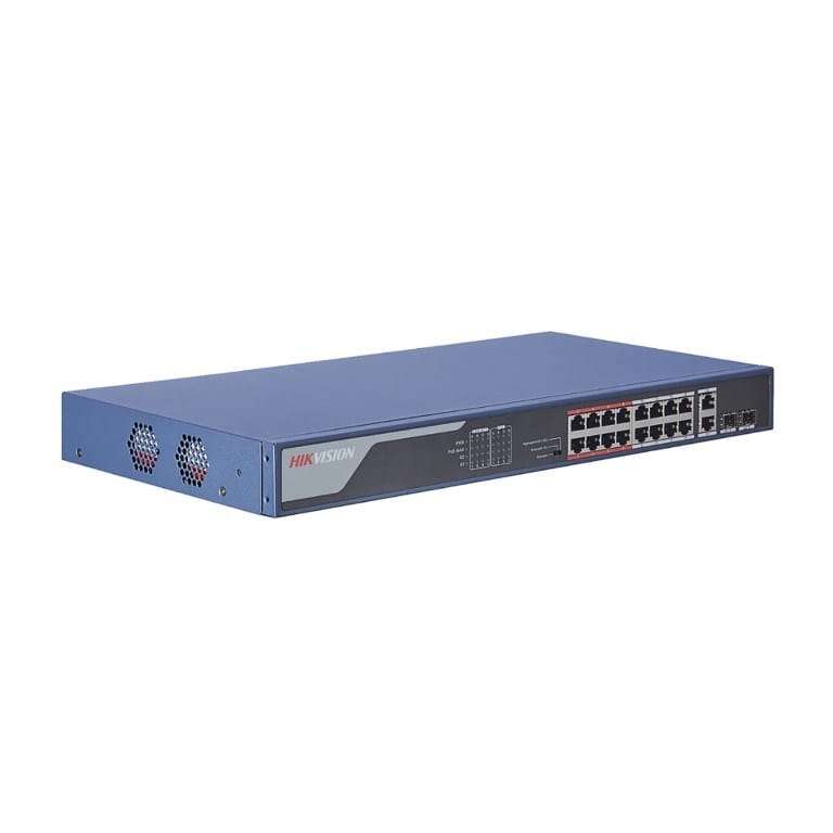 Hikvision 16-port PoE Fast Ethernet Unmanaged Switch DS-3E0318P-E