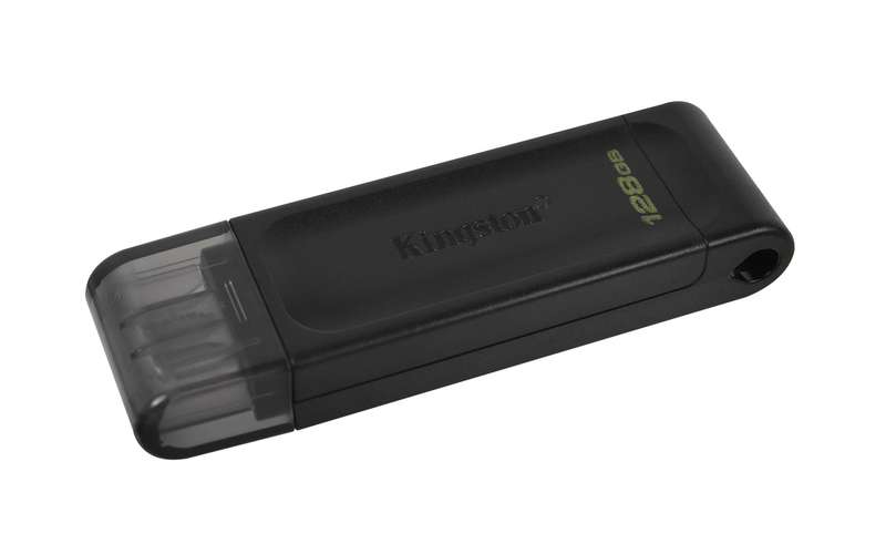Kingston DataTraveler 70 USB Flash Drive 128 GB USB Type-C 3.2 Gen 1 Black