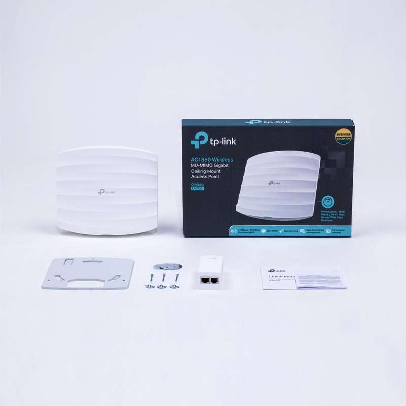 TP-Link EAP225 Wi-Fi 5 Wireless Router Dual-band 2.4GHz and 5GHz Gigabit Ethernet White