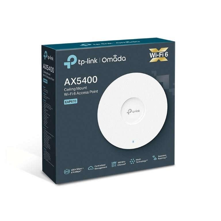 TP-Link EAP670 AX5400 Ceiling Mount Wi-Fi 6 Access Point