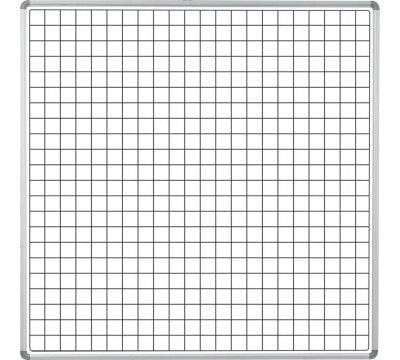 Parrot Educational Board Magnetic Whiteboard 1220x1220mm White Squares Side Panels Option A ED1252